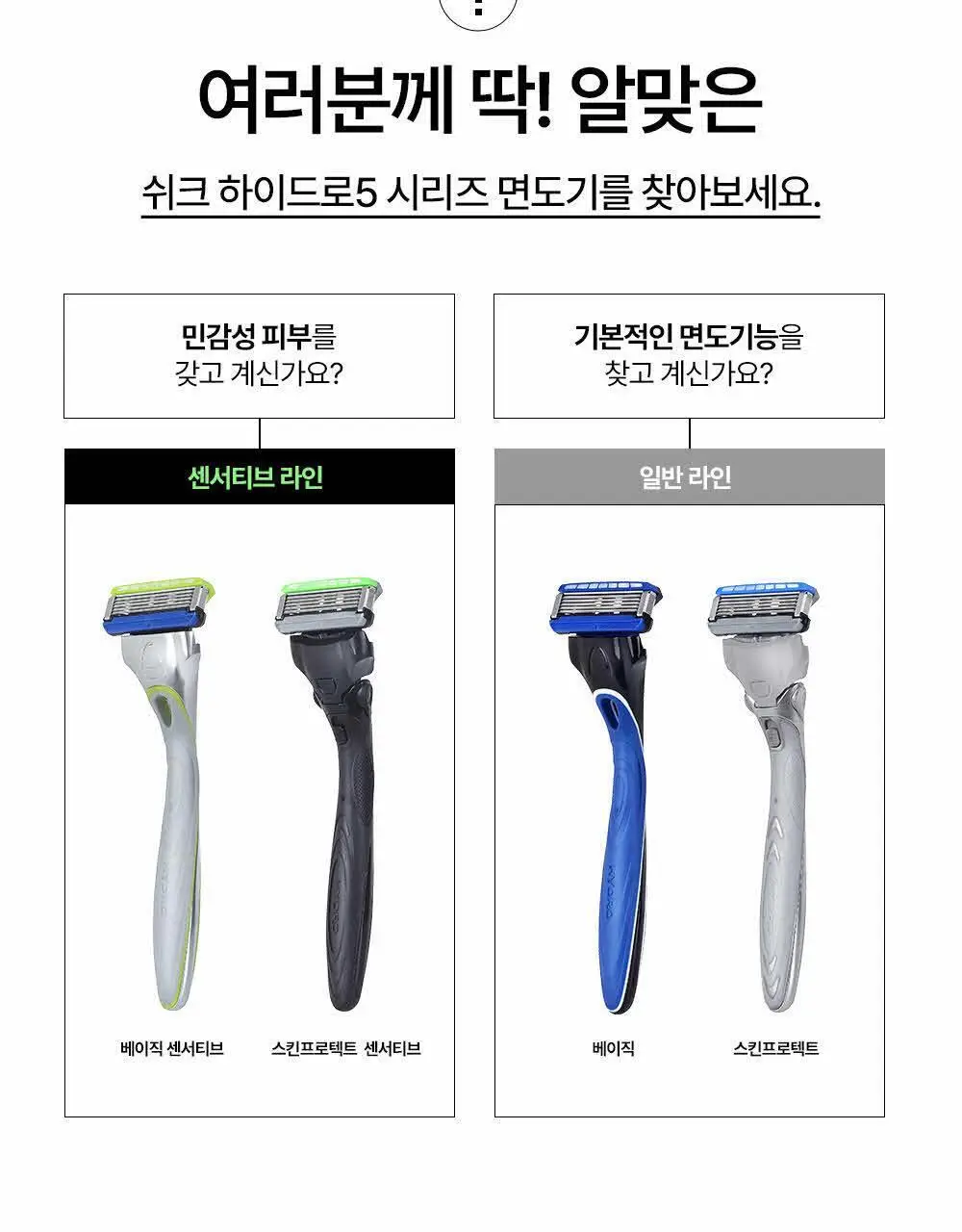 [NEW] 쉬크 하이드로5 스킨프로텍트 기획(핸들+2입날+쉐이빙폼) 상세페이지 22